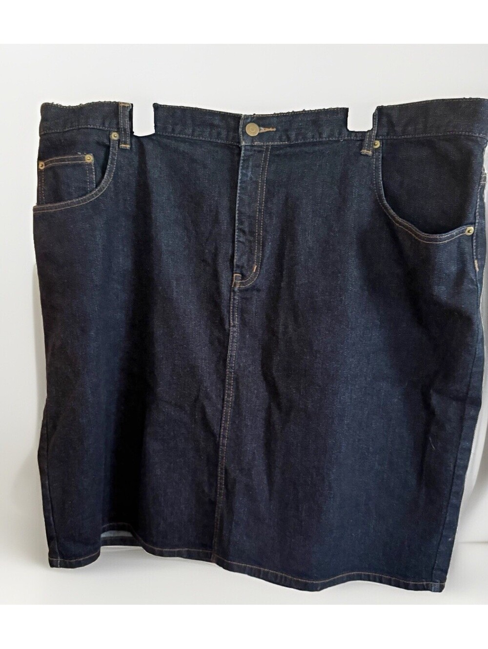 Vintage Y2K Ralph Lauren Women’s Blue Denim Pencil Skirt 22W